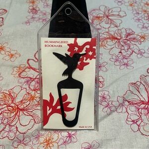 NWT Black Metal Hummingbird Bookmark